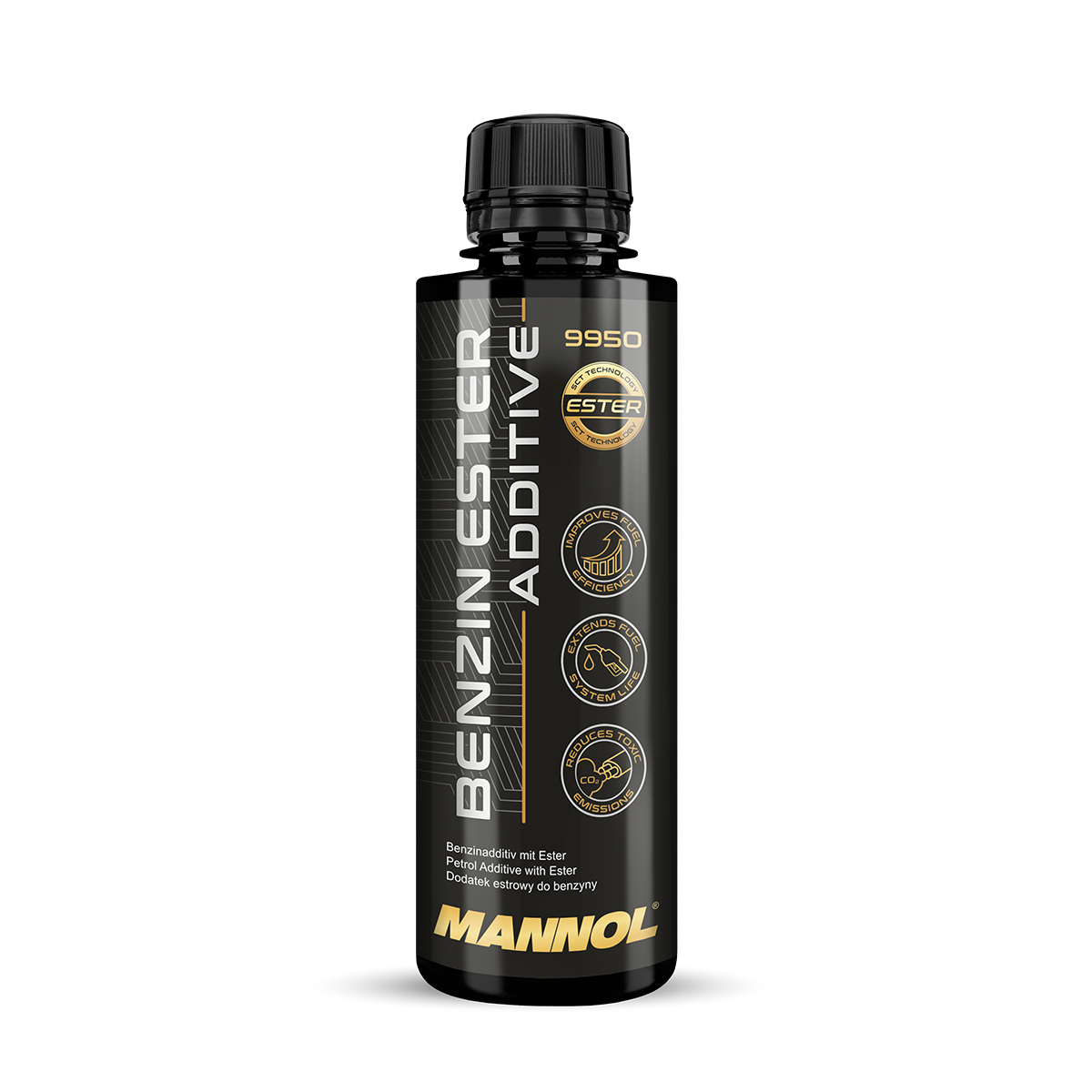 MANNOL 7814 10W-50 Engine Oil Combo: 4-Takt Motorbike SAE 10W-50 Ester-Synthetic Engine Oil 1L + Mannol 9950 Petrol Additive 100ml