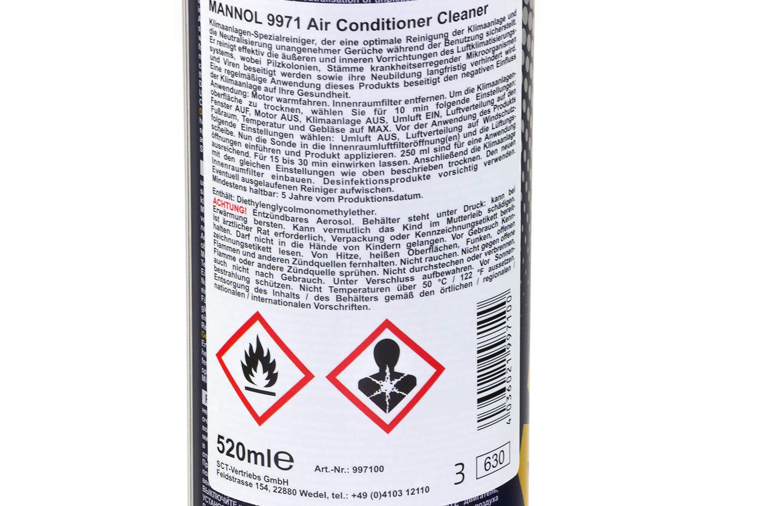 MANNOL 9971 Air Conditioner Cleaner | Filter Cleaner | Car AC Cleaner | Foam Cleaner | Coil Cleaner | Imported from Germany(520ML) (1)