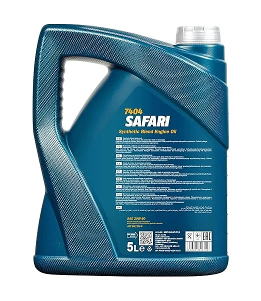 MANNOL 7404 Safari 20W-50 Engine Oil – API SN/CH-4 – For Petrol and Diesel Engines