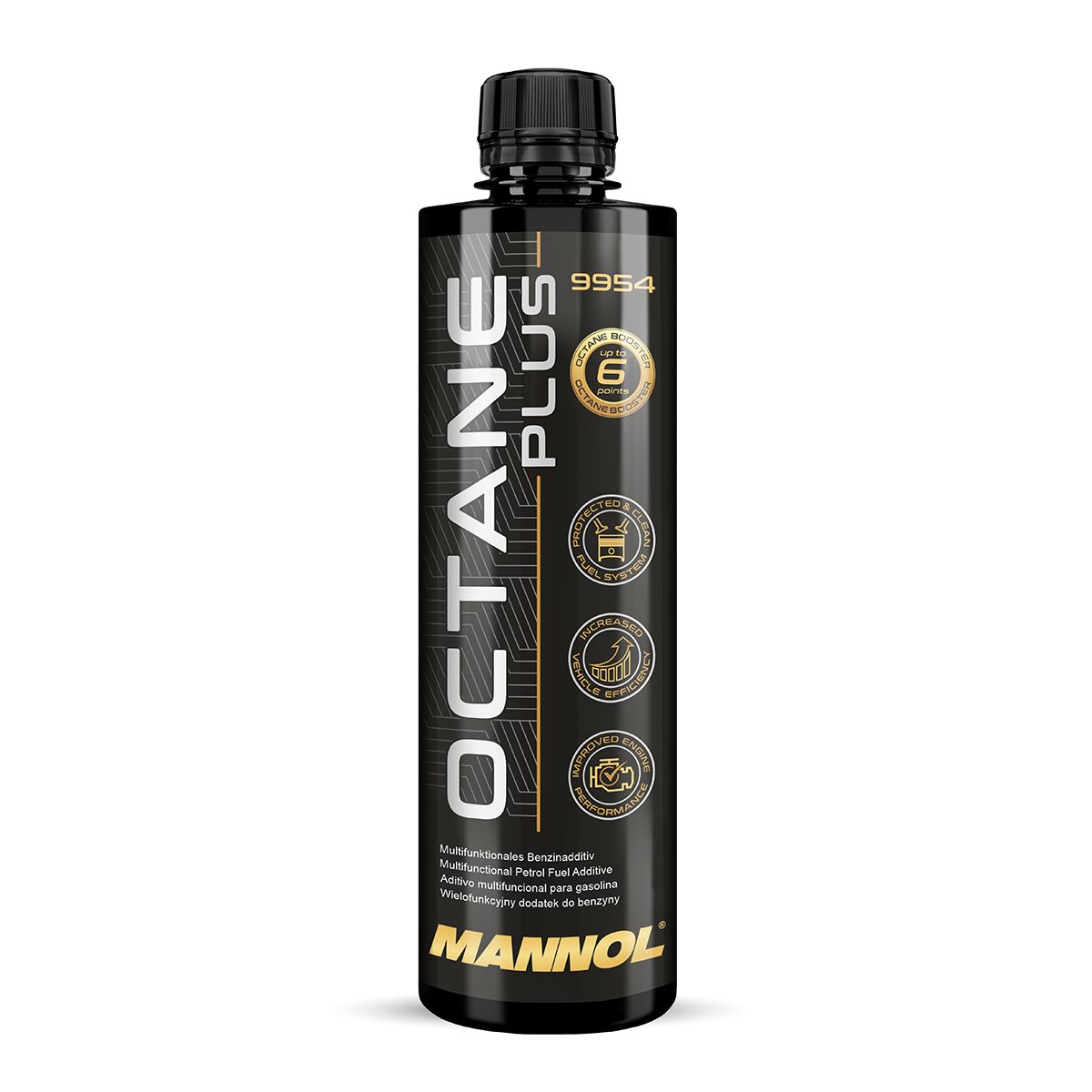 MANNOL 9954 Octane Plus – Fuel Additive for Petrol Engines – Reduces Knocking, Vibration & Enhances Engine Performance (250ml)