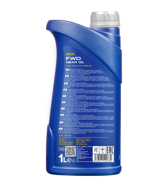MANNOL 8101 FWD 75W-85 GL-4 Semi-Synthetic Gear Oil | Imported from Germany