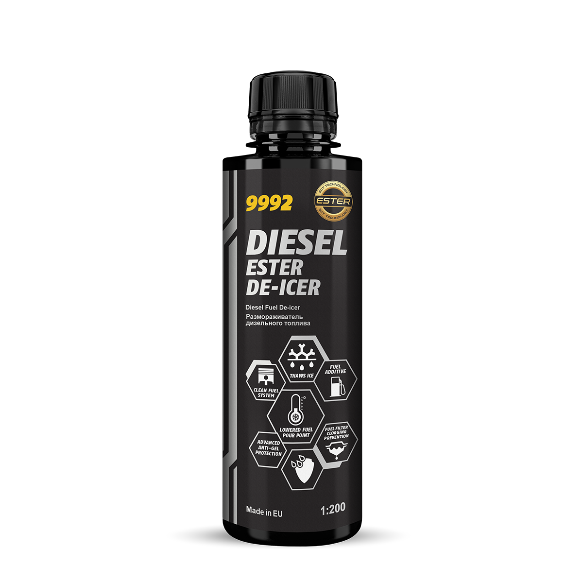 MANNOL 9992 (250ML) Diesel Ester DE-ICER | Diesel Fuel DEFROSTER| Turbid Diesel fuels | ELIMINATES bad-quality “dry” diesel fueI| Prevents dirt and deposits| Imported from Germany 250ML (1)