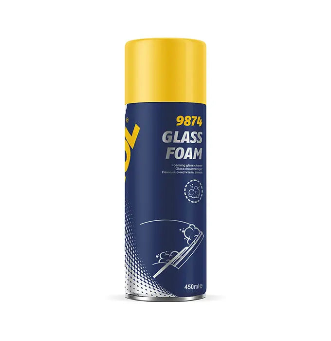 MANNOL Glass Foam 9874 -mirror cleaning spray, car glass cleaner 450ML | Imported from Germany