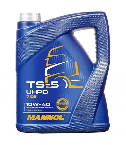 MANNOL 7105 TS-5 (5L) SAE 10W-40 API CI-4 Plus API CI-4/CH-4 ACEA E7 ACEA A3/B4 JASO DH-1 GLOBAL DHD-1 ULTRA HIGH PERFORMANCE DIESEL(UHPD) SEMI SYNTHETIC ENGINE OIL FOR CARS,TRUCKS (5L)