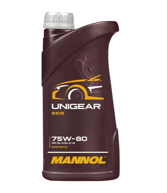 MANNOL 8109 Unigear 75W-80 Fully Synthetic Gear Oil 1L | API GL-4/GL-5 LS