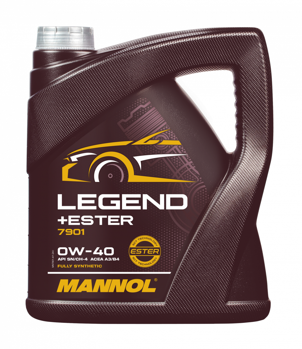 Mannol 7901 Legend + Ester Sae 0W-40 Acea A3/B4 Api Sn/Ch-4 Bi Synthetic Engine Oil For Petrol And Diesel Engines Of Cars