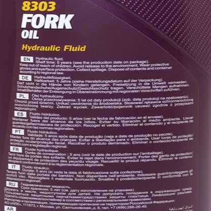 MANNOL 8303 Fork Oil Universal Synthetic All-Season SAE 10W Oil (1L)