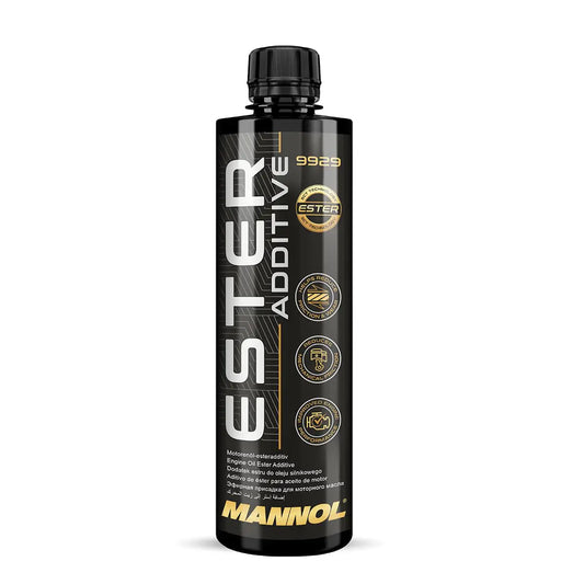 MANNOL 9929 Ester Additive |Engine Protection|All Types of Engines|Diesel and Petrol|Four-Stroke|Two-Stroke |Prevents deposits of lacquers|Resins|Sludge|Oil leaks Imported from Germany (450ML)