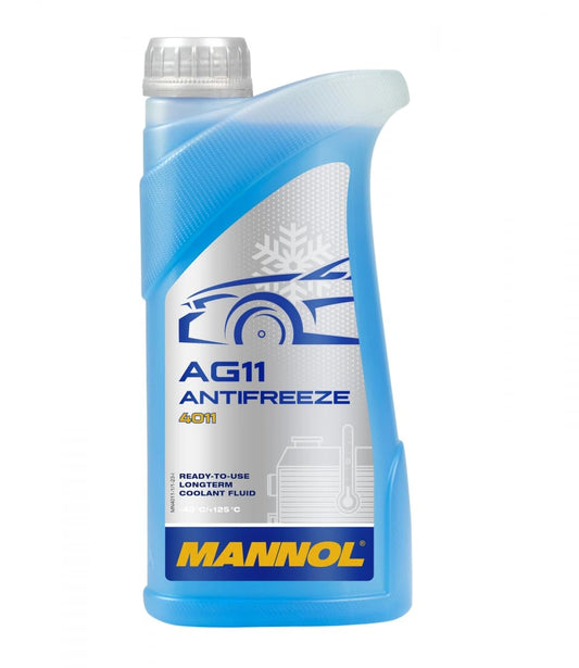 MANNOL 4011 AG11 Ready-to-Use Antifreeze Coolant (1L) – Long-Term Protection