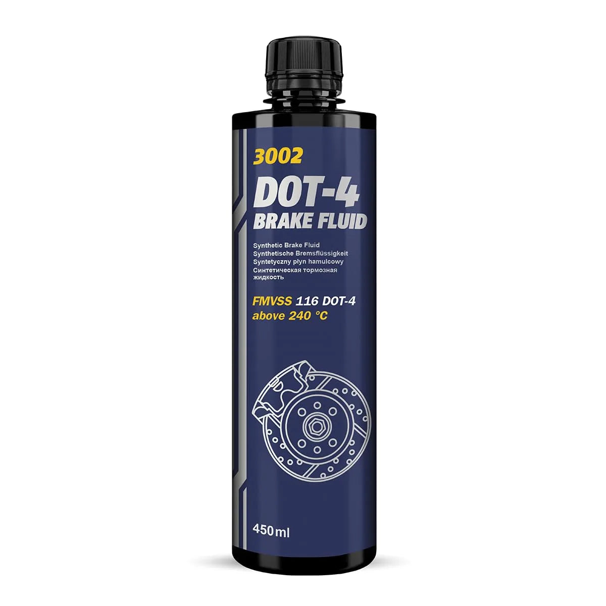 MANNOL 3002 DOT-4 Synthetic Brake Fluid for Hydraulic Systems| Imported from Germany