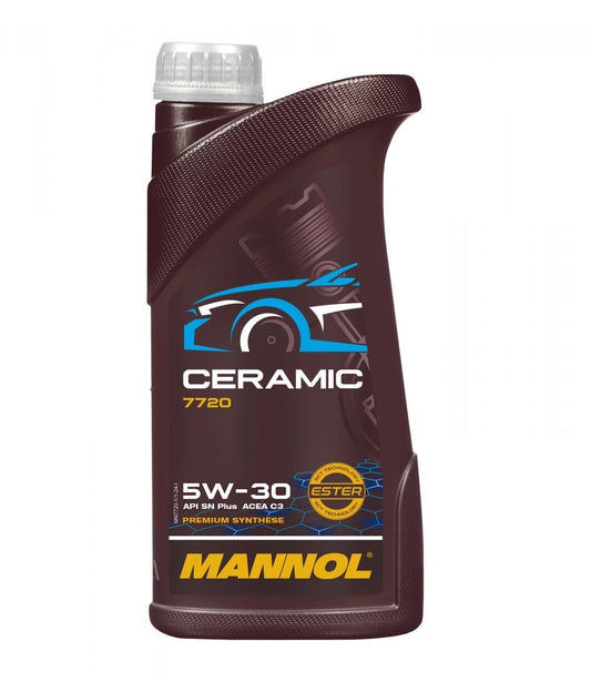 MANNOL 7720 Ceramic 5W-30 Fully Synthetic Engine Oil (1L) – For Petrol & Diesel Engines