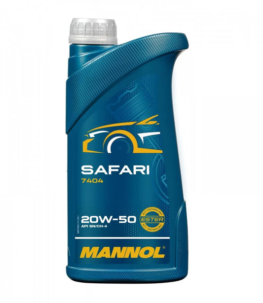 MANNOL 7404 Safari 20W-50 Engine Oil – API SN/CH-4 – For Petrol and Diesel Engines