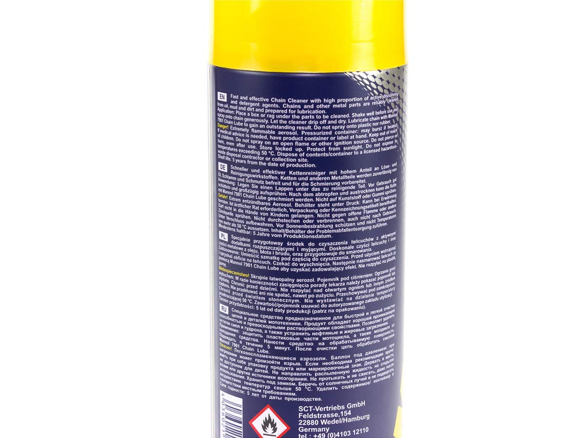 MANNOL 7904 Chain Cleaner (400ml) - Suitable for O-RING, X-RING, W-RING Chains
