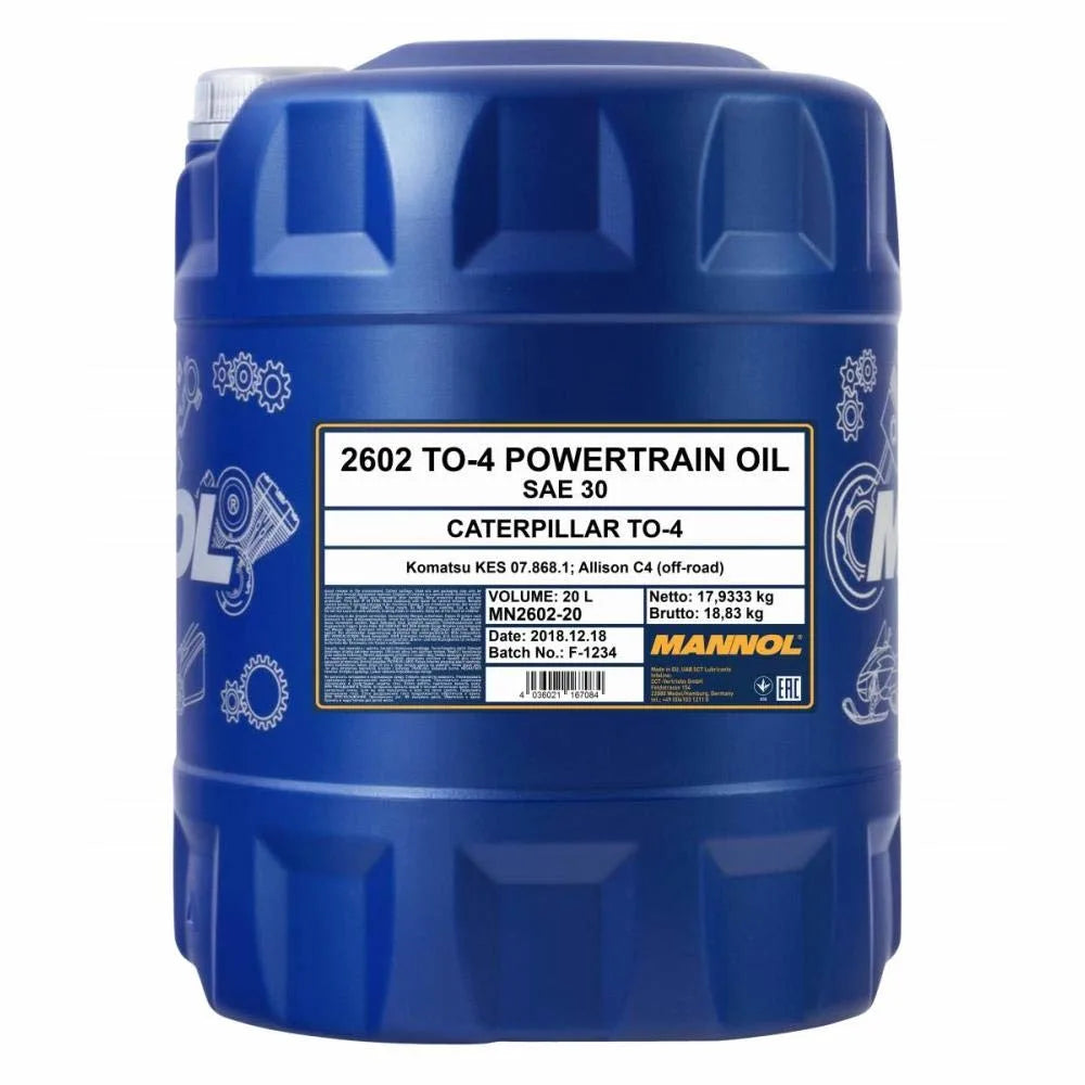 MANNOL 2602 TO-4 Powertrain Oil SAE 30 TDTO (Transmission/Drive Train Oil)