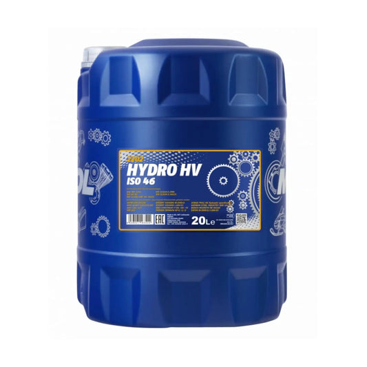 MANNOL 2202 Hydro HV ISO 46 Mineral paraffin hydraulic oils with a high-viscosity index 20 LITRES IMPORTED FROM GERMANY HIGH PERFORMANCE