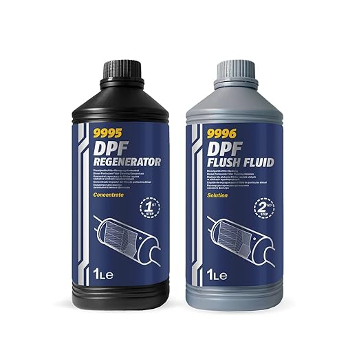MANNOL 9995/9996 DPF Regenerator Fluid - DPF Flush Fluid for Gentle Cleaning and Restoring 1L + 1L