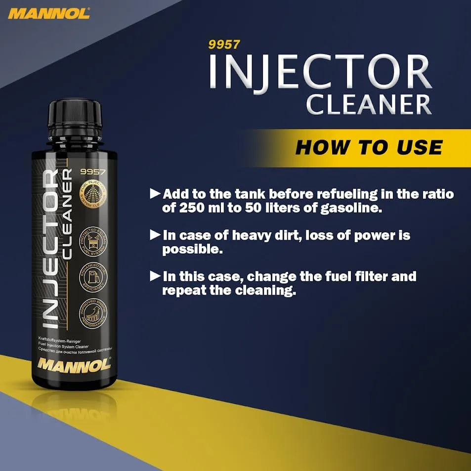 MANNOL 9957 Injector Cleaner Fuel Injection System Cleaner for Petrol Engines (250ML)