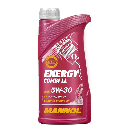 MANNOL 7907 Energy Combi LL 5W-30 (1L) Bi-Synthetic Engine Oil – API SN, ACEA C3 – For Petrol & Diesel Engines