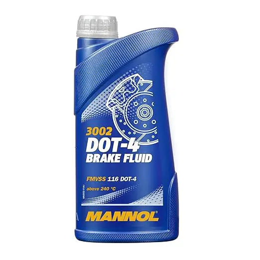 MANNOL 3002 DOT-4 Synthetic Brake Fluid for Hydraulic Systems| Imported from Germany