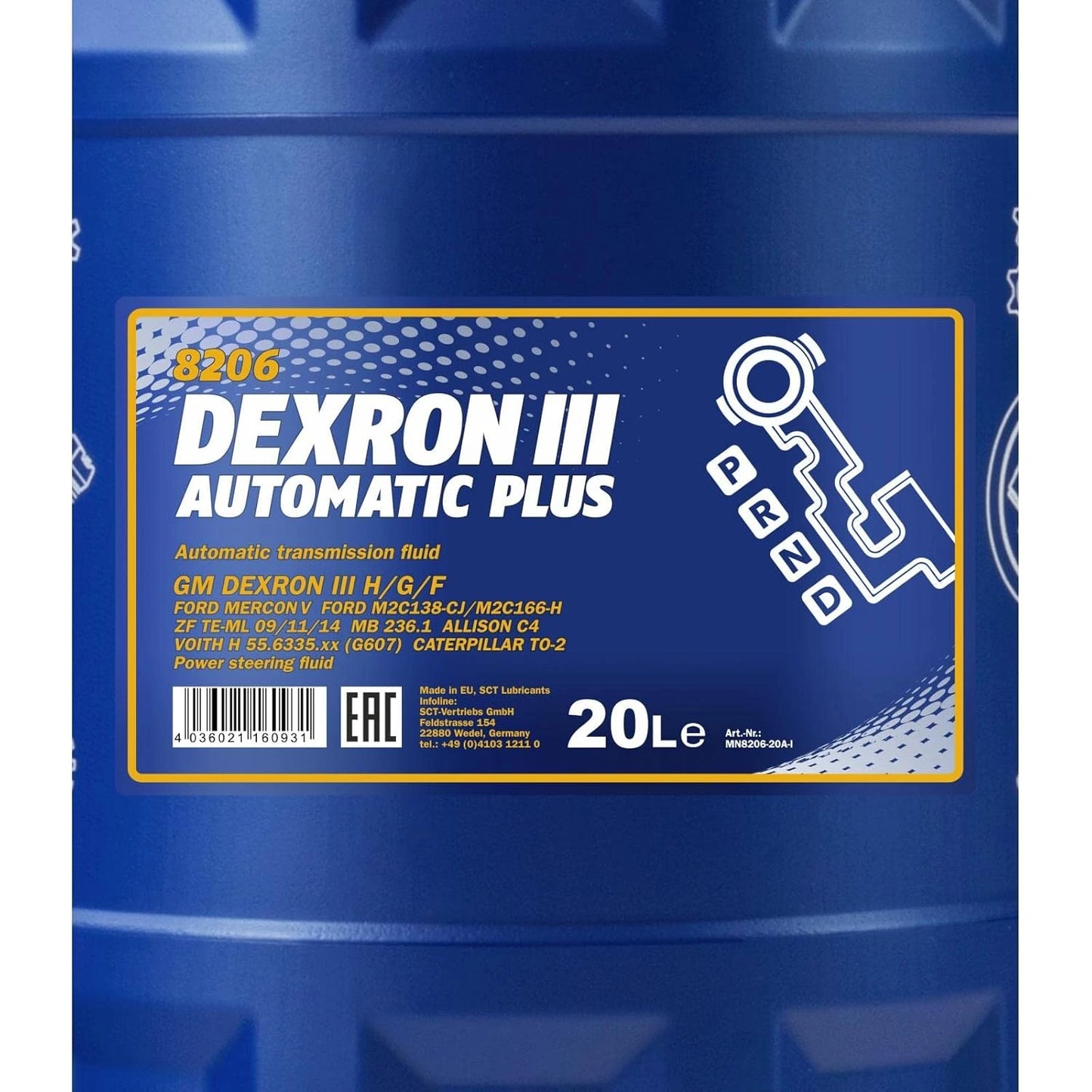 MANNOL 8206 Automatic Plus ATF Dexron III – Synthetic-Based Automatic Transmission Fluid