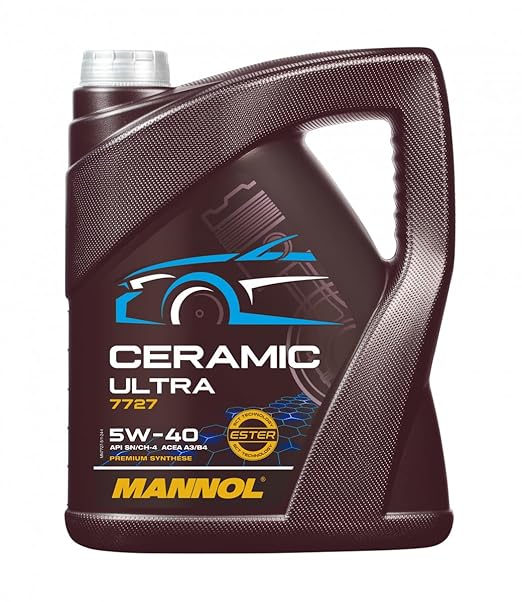 MANNOL 7727 (5L) CERAMIC ULTRA 5W-40 API SN/CH-4 ACEA A3/B4 JASO MA2 SYNTHETIC ESTER HIGH VISCOSITY ENGINE OIL FOR CARS IMPORTED FROM GERMANY