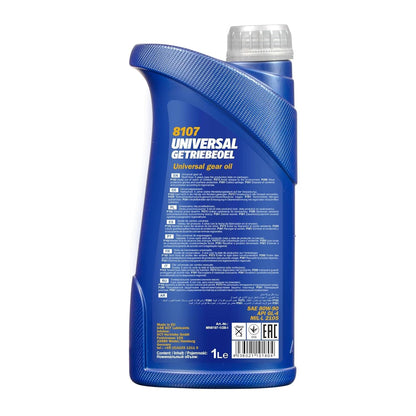 MANNOL 8107 UNIVERSAL GETRIEBEOEL SAE 80W-90 API GL4 IMPORTED FROM GERMANY (1l)