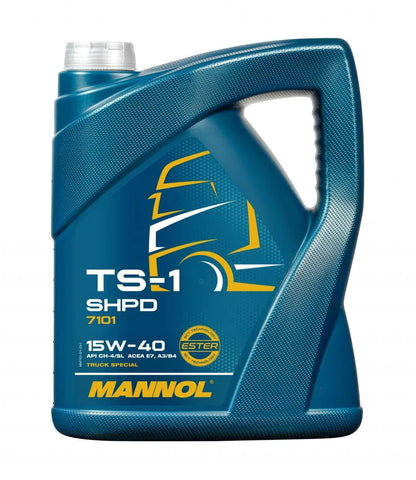 Mannol 7101 TS-1 SHPD 15W-40 (20L) – API CH-4/SL, ACEA E7 A3/B4 – Super High-Performance Diesel Engine Oil (Truck Special, Hydrosynthetic)