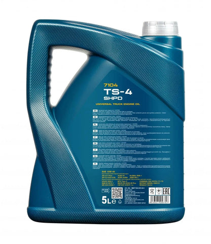 MANNOL 7104 TS-4 SHPD 15W-40 - CI-4 Plus Mineral-Synthetic Diesel Engine Oil
