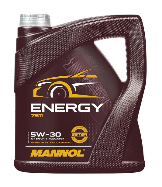 MANNOL 7511 Energy 5W-30 // API SN/CH-4 // ACEA A3/B4 Engine Oil for Modern Petrol and Diesel Engines