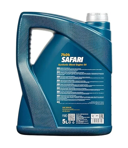 MANNOL 7404 Safari 20W-50 Engine Oil – API SN/CH-4 – For Petrol and Diesel Engines