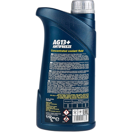 MANNOL 4114 AG13+ Antifreeze Concentrated | Advanced Coolant Fluid | SAE J1034