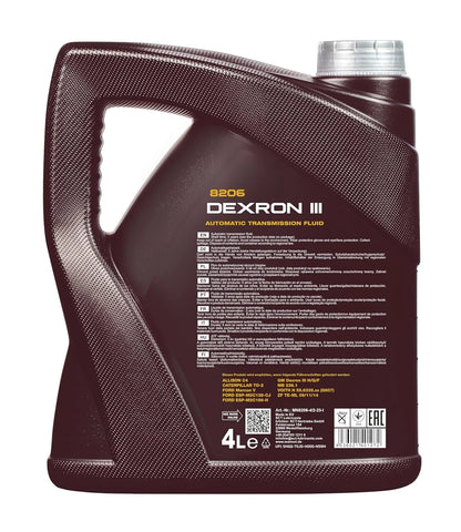 MANNOL 8206 Automatic Plus ATF Dexron III – Synthetic-Based Automatic Transmission Fluid