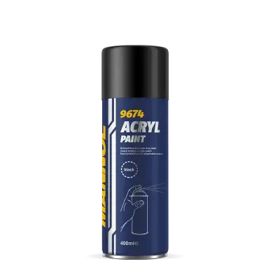 MANNOL 9674 Acryl Paint Black Quick-drying Black Paint Spray For Car| Imported from Germany