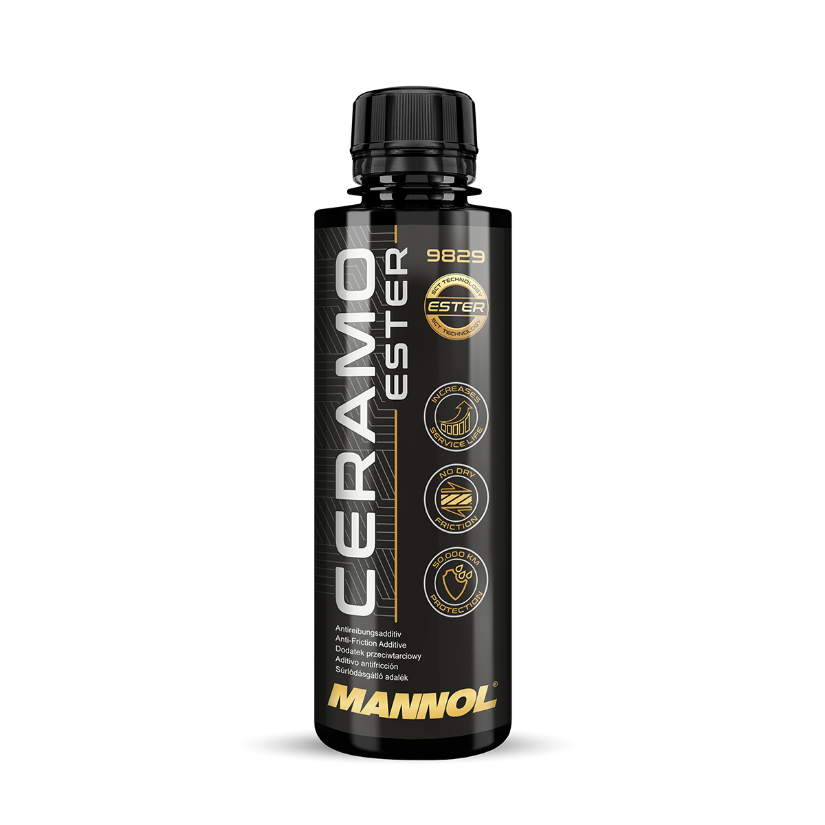 MANNOL Ceramo Ester 9829 (250 ML)|ENGINE PROTECTION ADDITIVE |Diesel and petrol|Four-stroke,two-stroke |Prevent deposits|Reduce fuel consumption|Engine noise IMPORTED FROM GERMANY 250 ML (1)