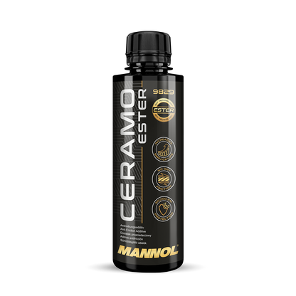 MANNOL Ceramo Ester 9829 (250 ML)|ENGINE PROTECTION ADDITIVE |Diesel and petrol|Four-stroke,two-stroke |Prevent deposits|Reduce fuel consumption|Engine noise IMPORTED FROM GERMANY 250 ML (1)