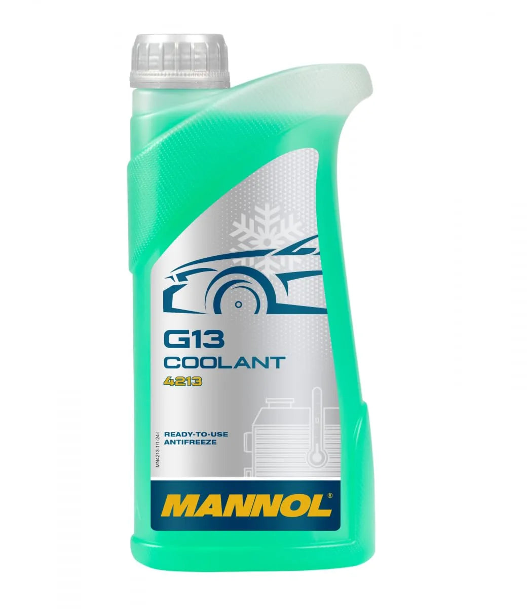 MANNOL 4213 G13 Coolant High-Tech Hybrid Ready-to-Use Antifreeze for Optimal Engine Protection | Imported from Germany