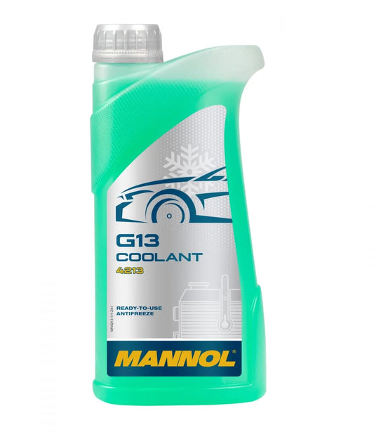 MANNOL 4213 G13 Coolant High-Tech Hybrid Ready-to-Use Antifreeze for Optimal Engine Protection | Imported from Germany