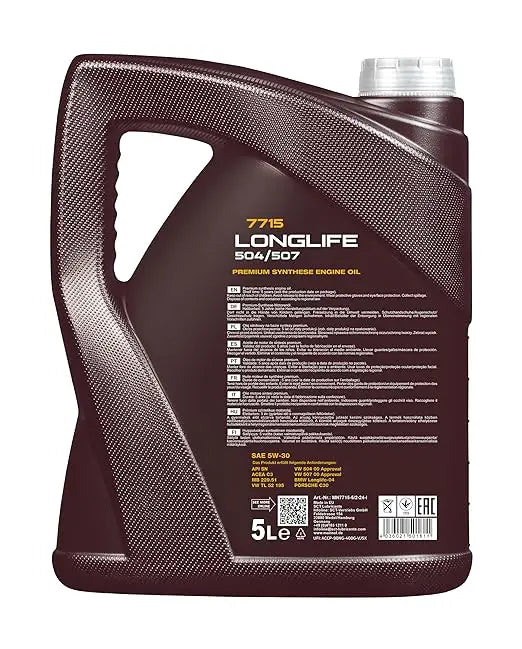 MANNOL 7715 Long life 504/507 SAE 5W-30 Car Engine Oil | Imported from Germany