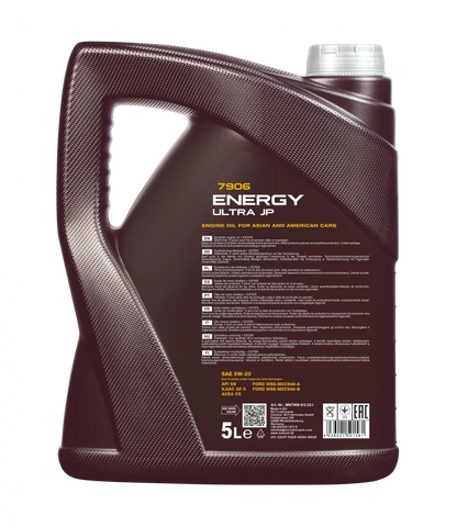 MANNOL 7906 Energy Ultra JP 5W-20 Engine Oil – Suitable for Petrol and Diesel Engine Cars | Imported from Germany