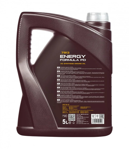 MANNOL 7913 Energy Formula Engine Oil 5W-40 – Fully Synthetic Engine Oil 5L - Kyte Car Parts