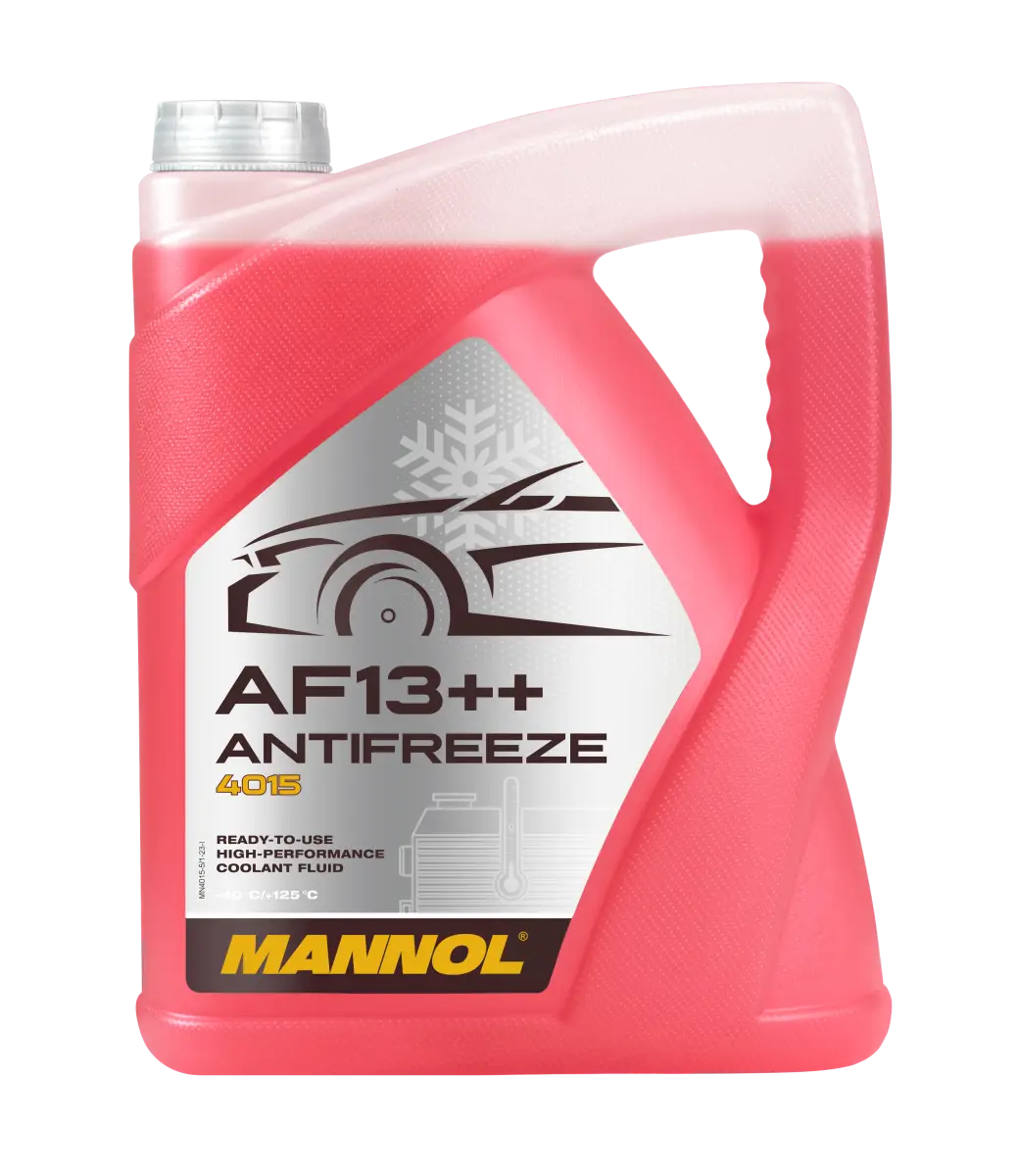 Mannol 4015 AF13++ antifreeze container on a white background
