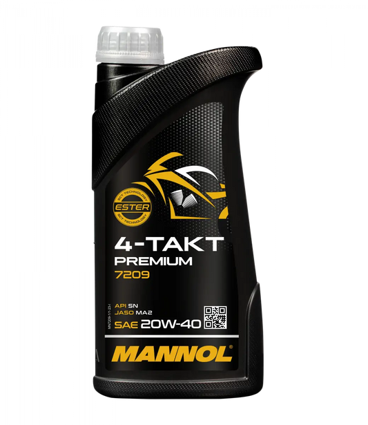 MANNOL 7209 4-TAKT-20W-40 4-STROKE ENGINES OF BIKES, SCOOTERS| Imported from Germany