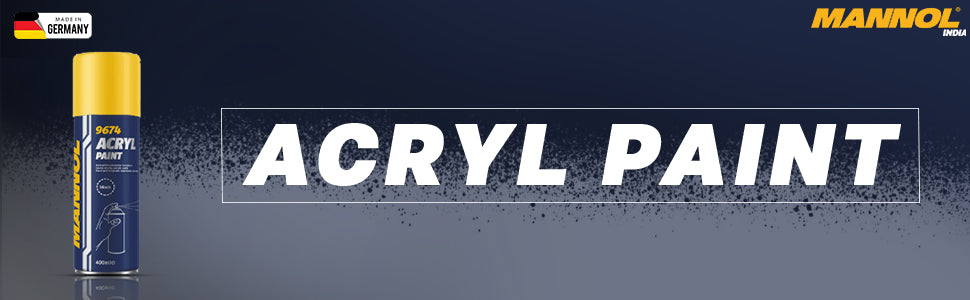 MANNOL 9674 Acryl Paint Black Quick-drying Black Paint Spary For Car Imported From Germany(450ML)