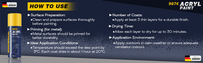 MANNOL 9674 Acryl Paint Black Quick-drying Black Paint Spary For Car Imported From Germany(450ML)