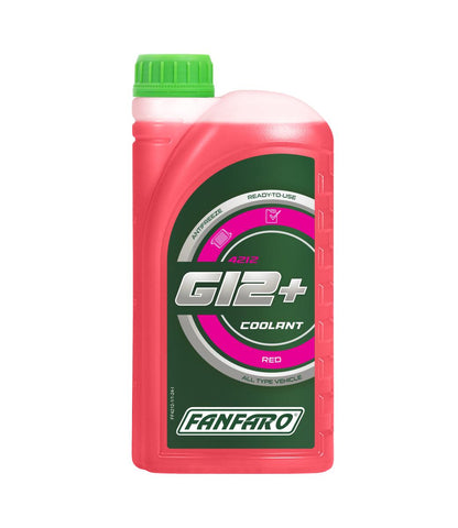 FANFARO 4212 G12+ Ready-to-Use Antifreeze – OAT Organic Carboxylated Coolant | Imported from Germany