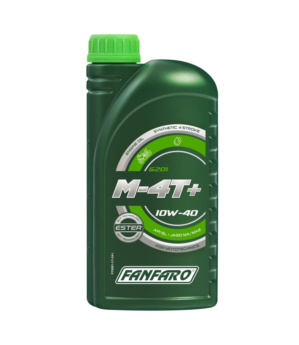 FANFARO 6201 M-4T PLUS 10W-40 JASO MA/MA2 Synthetic Engine Oil for Motorbikes, Imported from Germany