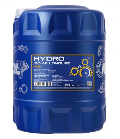 MANNOL 2102 Hydro ISO 46  | Mineral Hydraulic Oil HLP/HM