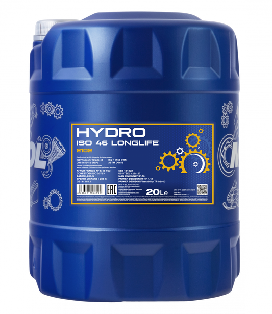 MANNOL 2102 Hydro ISO 46  | Mineral Hydraulic Oil HLP/HM
