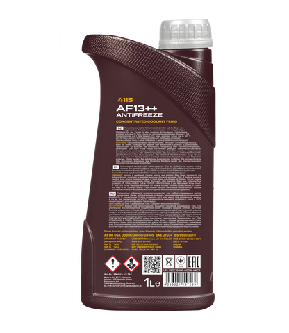 MANNOL 4115 AF13 High-Performance Antifreeze Coolant  for Superior Engine Protection | Imported from Germany