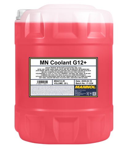 MANNOL-4212 G12+ Ready to Use Coolant Antifreeze  for Optimal Engine Protection | Imported from Germany